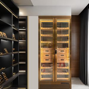 Custom luxury large capacity electric humidor for cigars 01