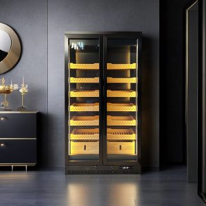 Factory Custom Made Double door Electric Humidor with Humidity Control 01