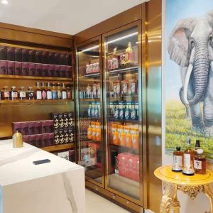 Hotel customized stainless steel wine cabinets 1
